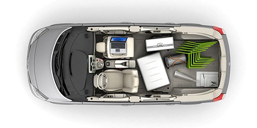 Rendu 3D photo réaliste écorché de l'interieur du Renault Espace