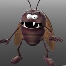 Personnage Cafard modélisé et animé en 3D