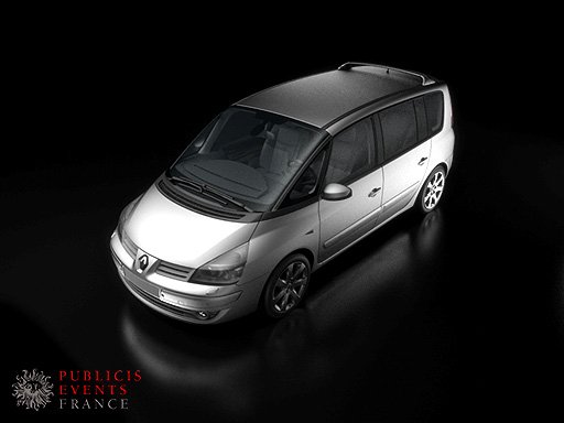 Rendu 3D de voiture avec eclairage studio